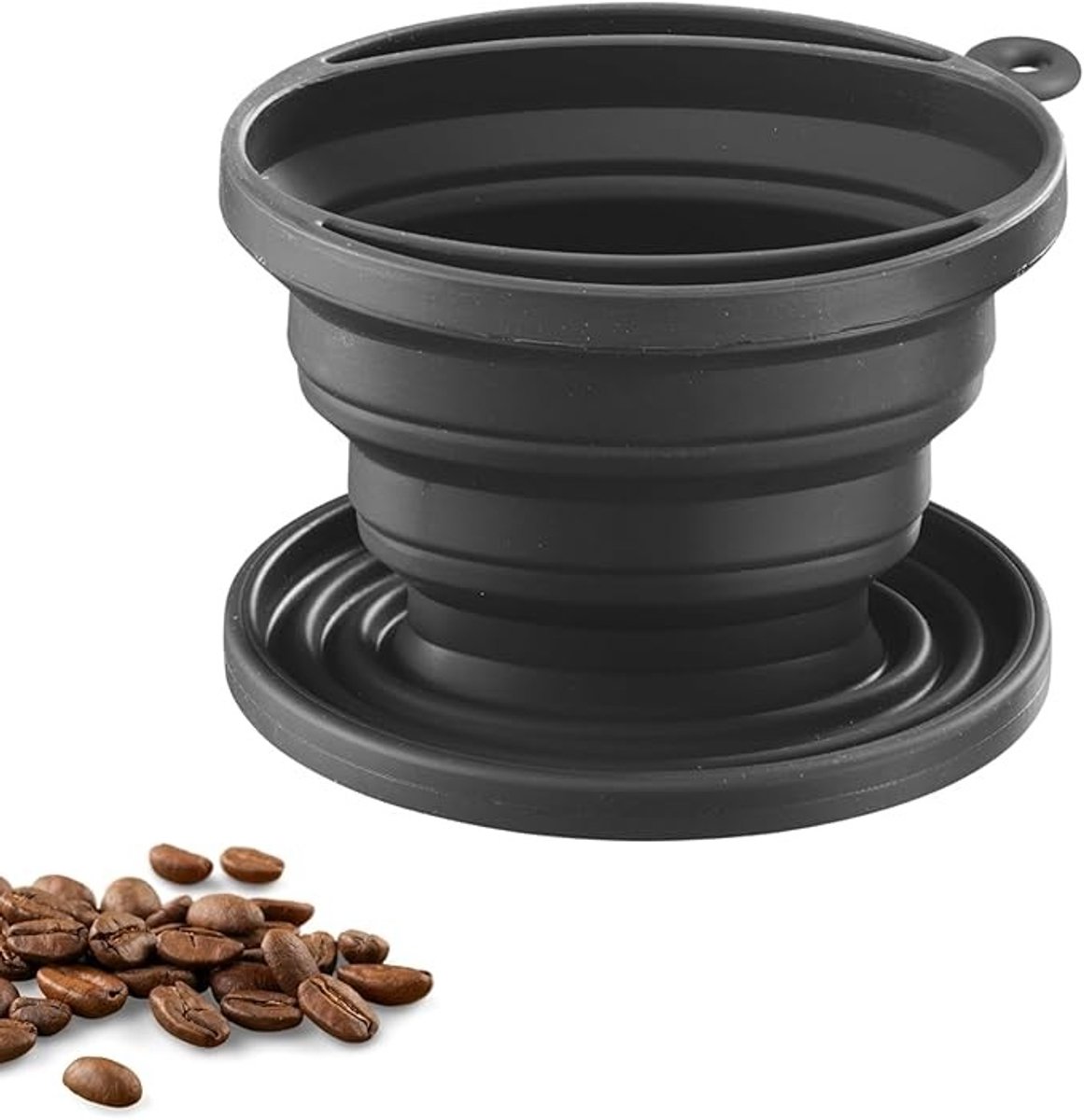 Opvouwbaar siliconen koffiefilter voor filtermaat 2 – herbruikbaar en hittebestendig – ideaal voor op reis