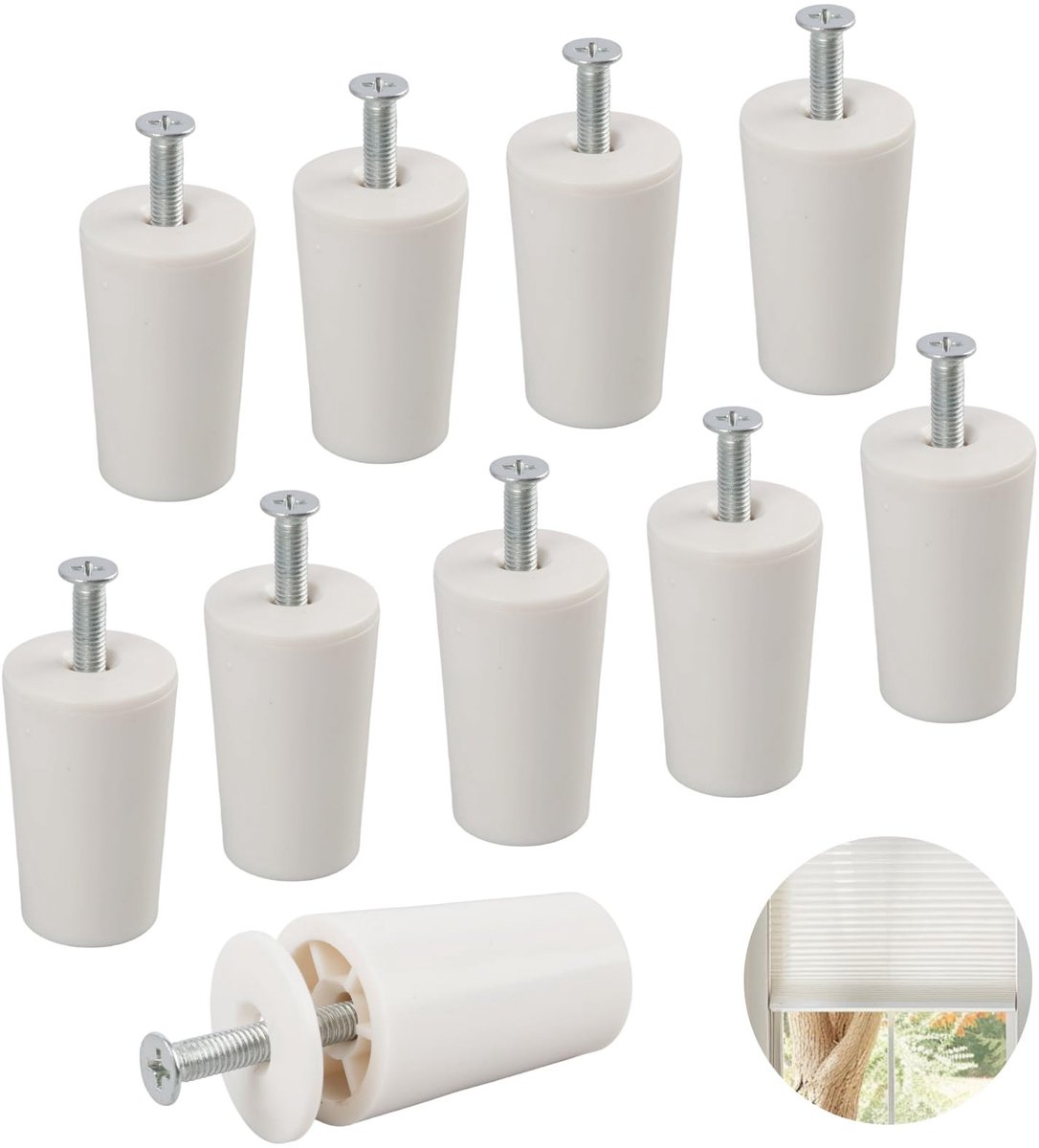 Solidchoice - Set van 10 Rollladen Stopbuffers met Schroeven