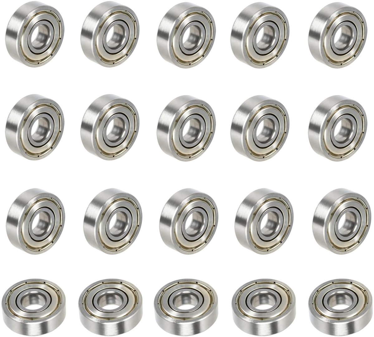 Solidchoice - Set van 20 Miniatuur Kogellagers 608ZZ voor Skateboards en Steppen