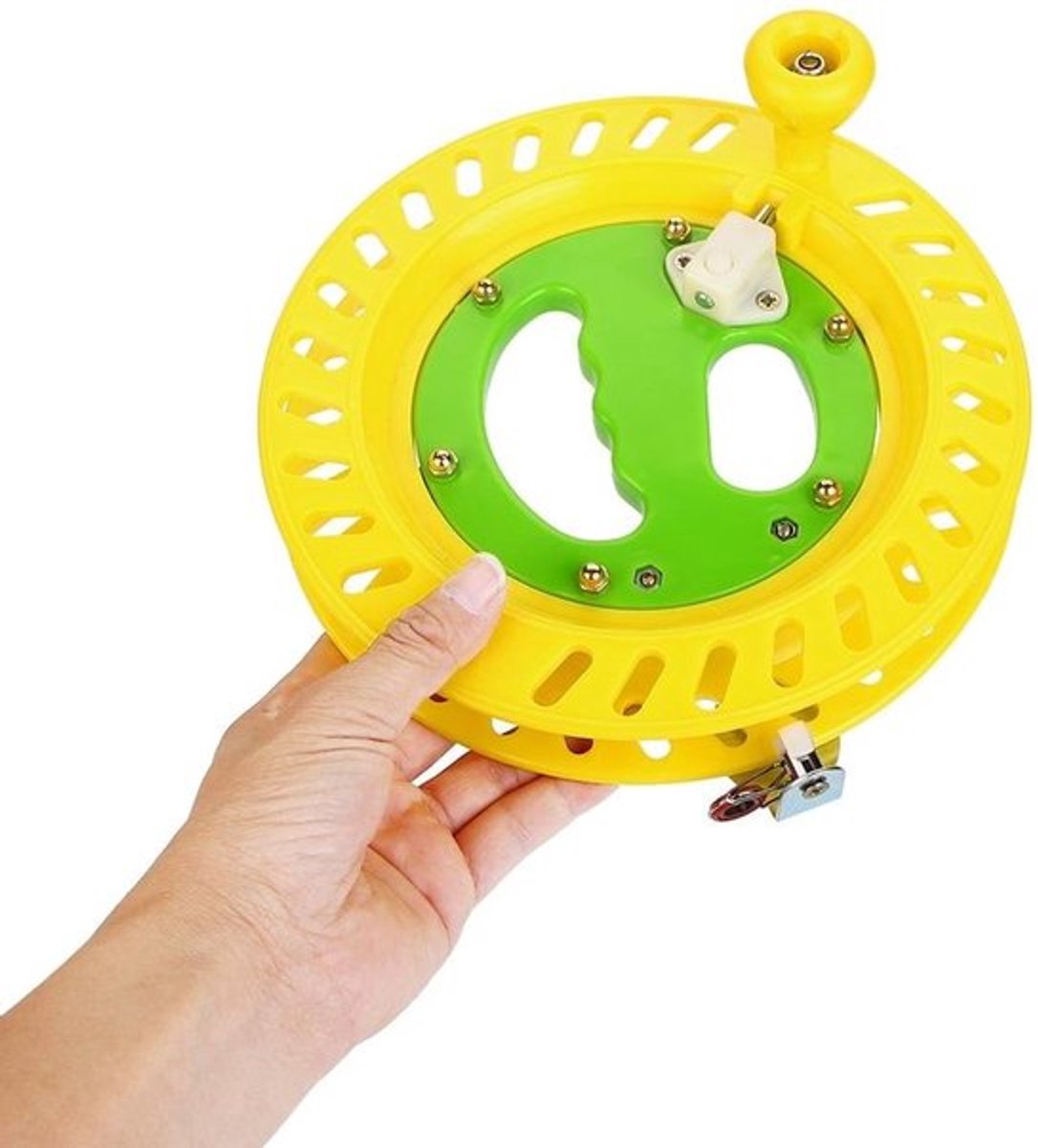 Lijnwinder Professioneel - Vliegerlijn Spoel - Duurzaam Kunststof - Ergonomisch Ontwerp - 22cm Diameter - Slagvast en Antivervaging - Lijnspoel