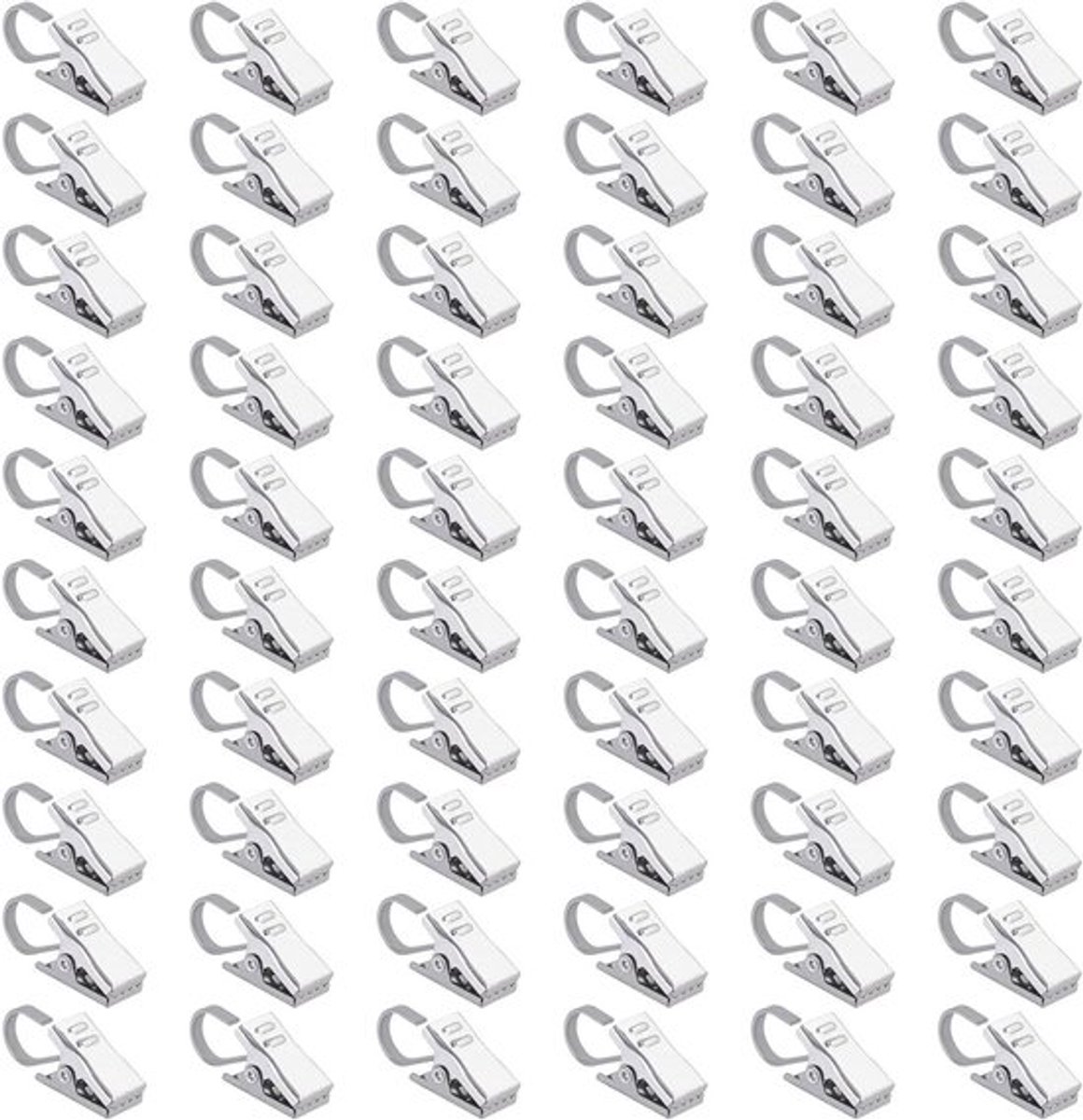 60 clips voor gordijnen en decoratie, roestvrij staal, douchegordijn, slaapkamer foto's