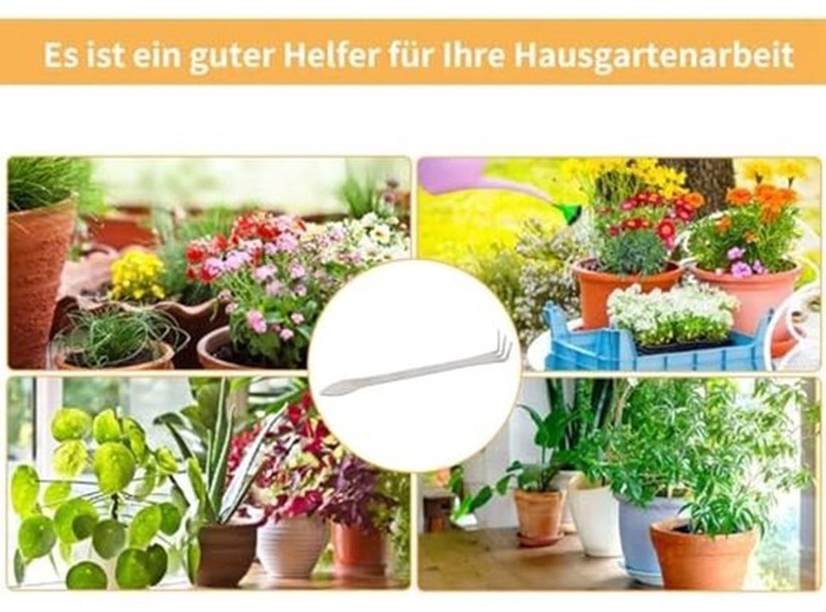 Bonsai Gereedschap Roestvrij Staal - 3-Puntige Hark - Ergonomische Handgreep - Bodem Losmaken - Onkruidverwijderaar - Afmetingen 24 x 4 cm - Tuingereedschap