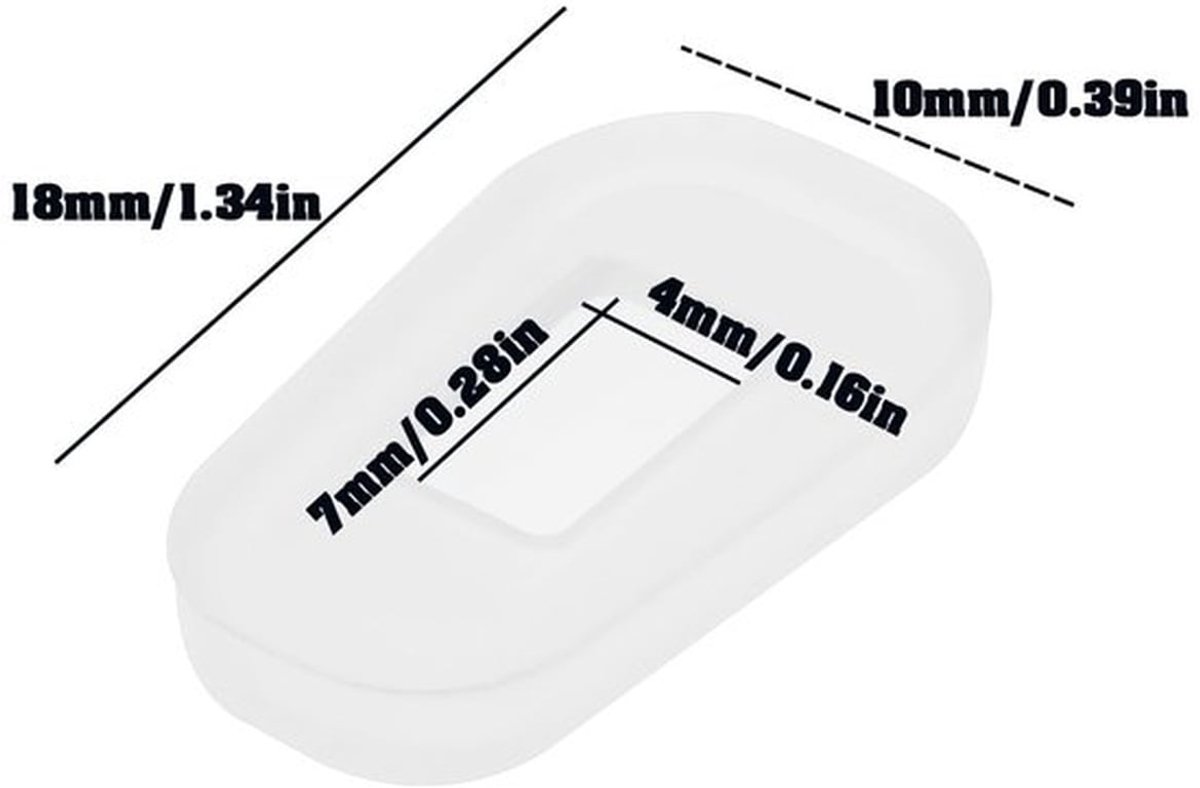 Neuspads Siliconen 10 Paar - Zelfklevend - Hypoallergeen - 18x10mm - 7x4mm - Verbeterd Comfort - Bril Pads