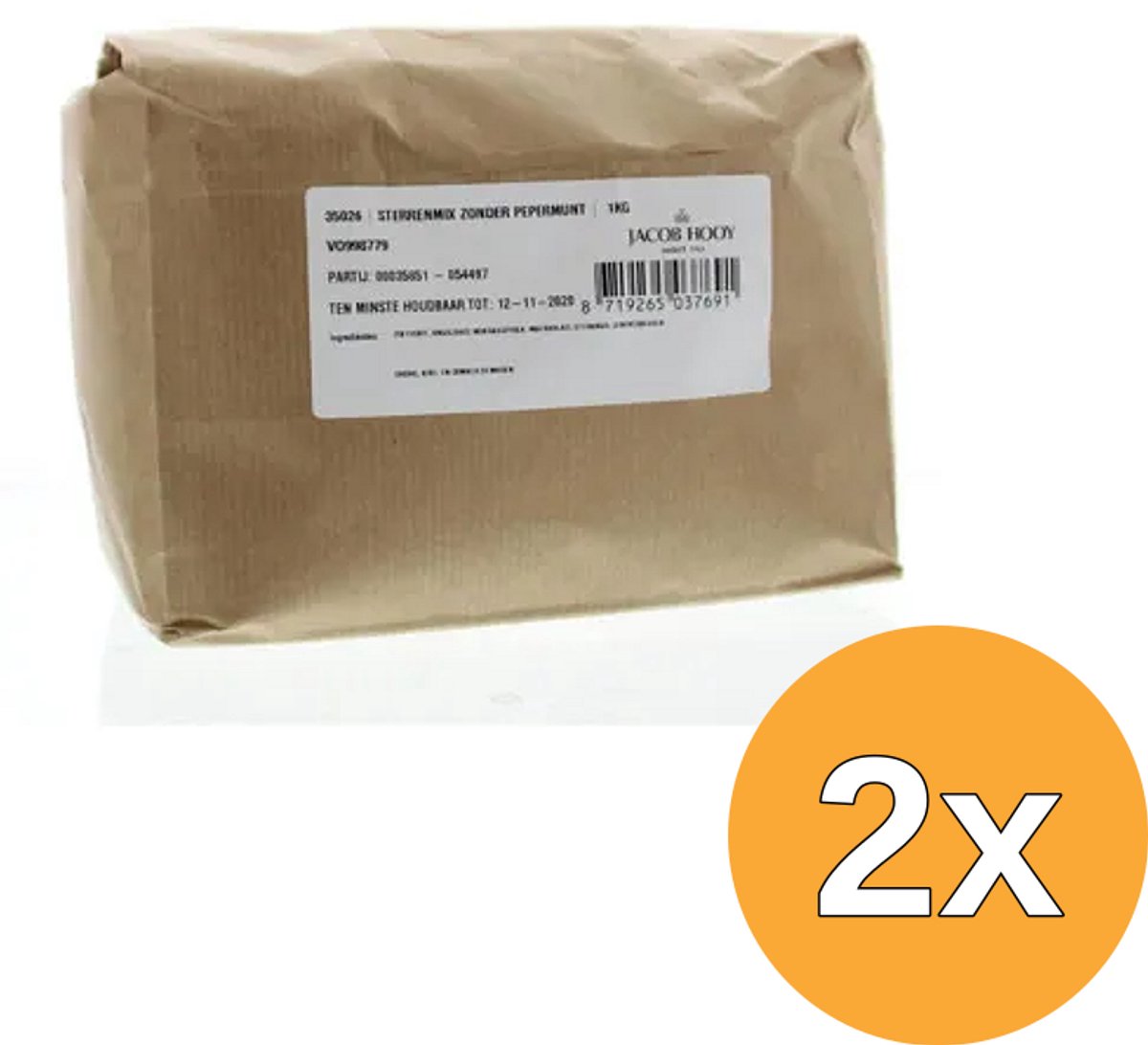 2x Jacob Hooy Sterrenmix Zonder Pepermunt (1000 gr)