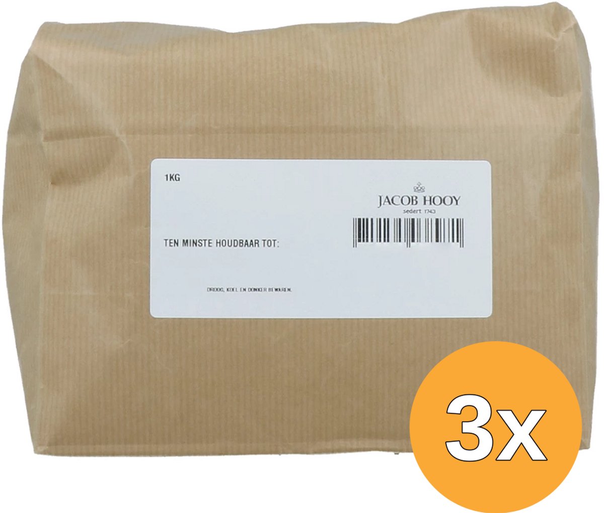3x Jacob Hooy Maisbaard/Maishaar Gemalen (1000 gr)