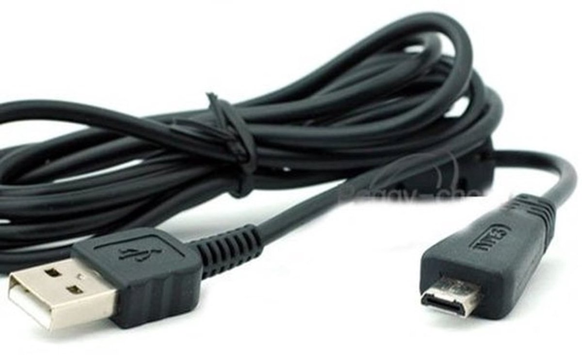 USB Oplaadkabel - Gegevensoverdracht - Geschikt voor camera's - VMC-MD3 model - Perfect voor opladen - Handig voor fotografie - Zwart