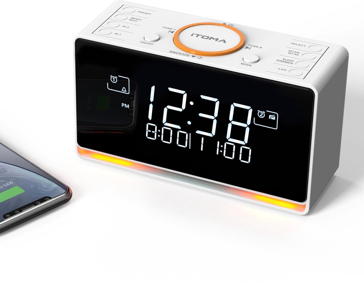 Solidchoice - DAB+ & FM Alarmklok met Bluetooth en USB-poort