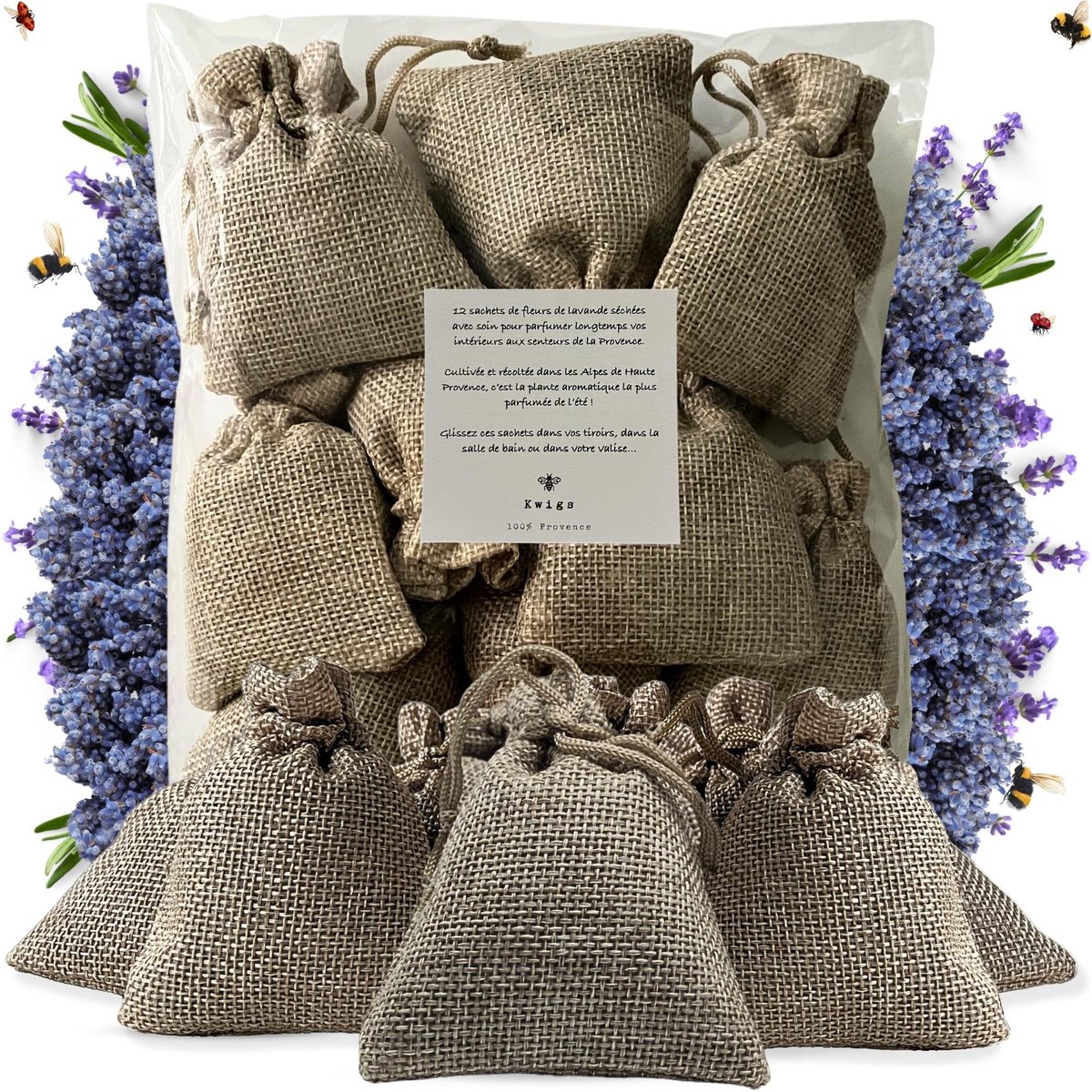 Solidchoice - Jute Lavendelzakjes uit Provence - Set van 12