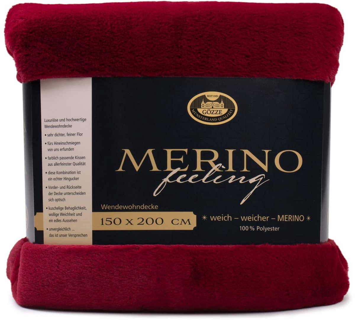 Solidchoice - Cuddly Deken 150 x 200 cm in Crimson Rood