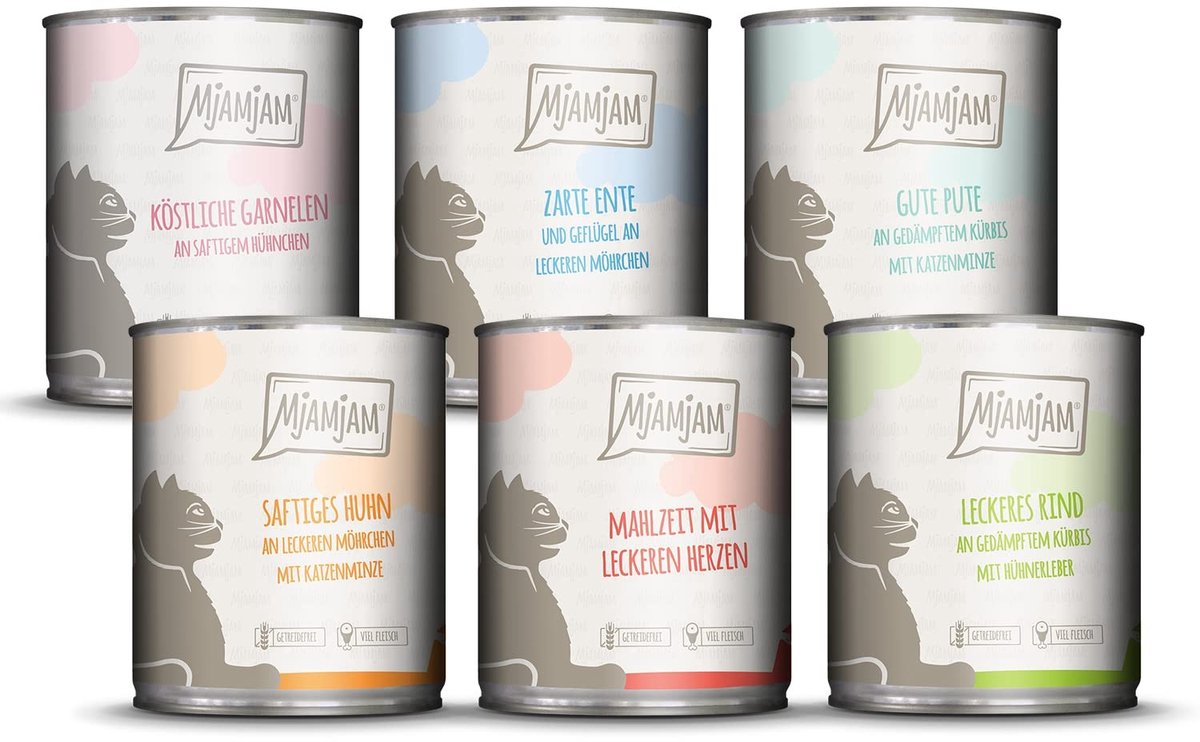 Solidchoice - Premium Natvoer voor Katten - Proefpakket van 6 (6 x 800 g), Graanvrij met Extra Vlees