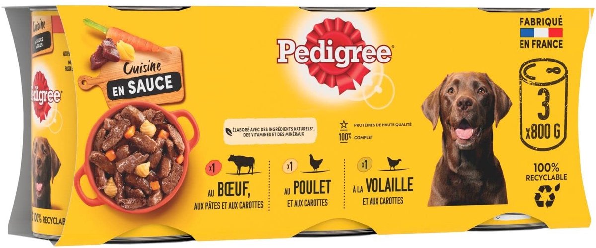 Solidchoice - Complete Hondenvoer in Saus voor Volwassen Honden, 3 Soorten, 4 Dozen