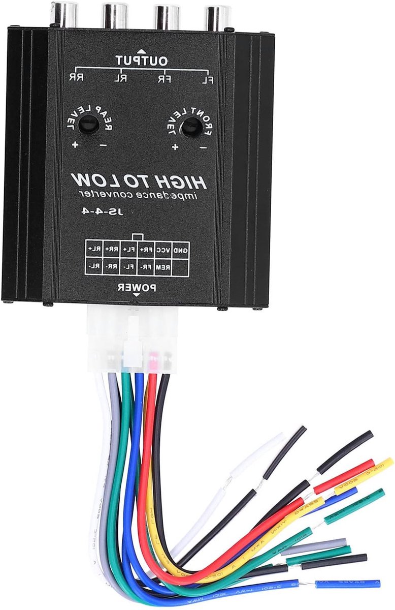 12V 4 Channel Audio Impedance Converter High to Low Line Car Stereo Radio Speaker Frequency Filter - ShopVlot
