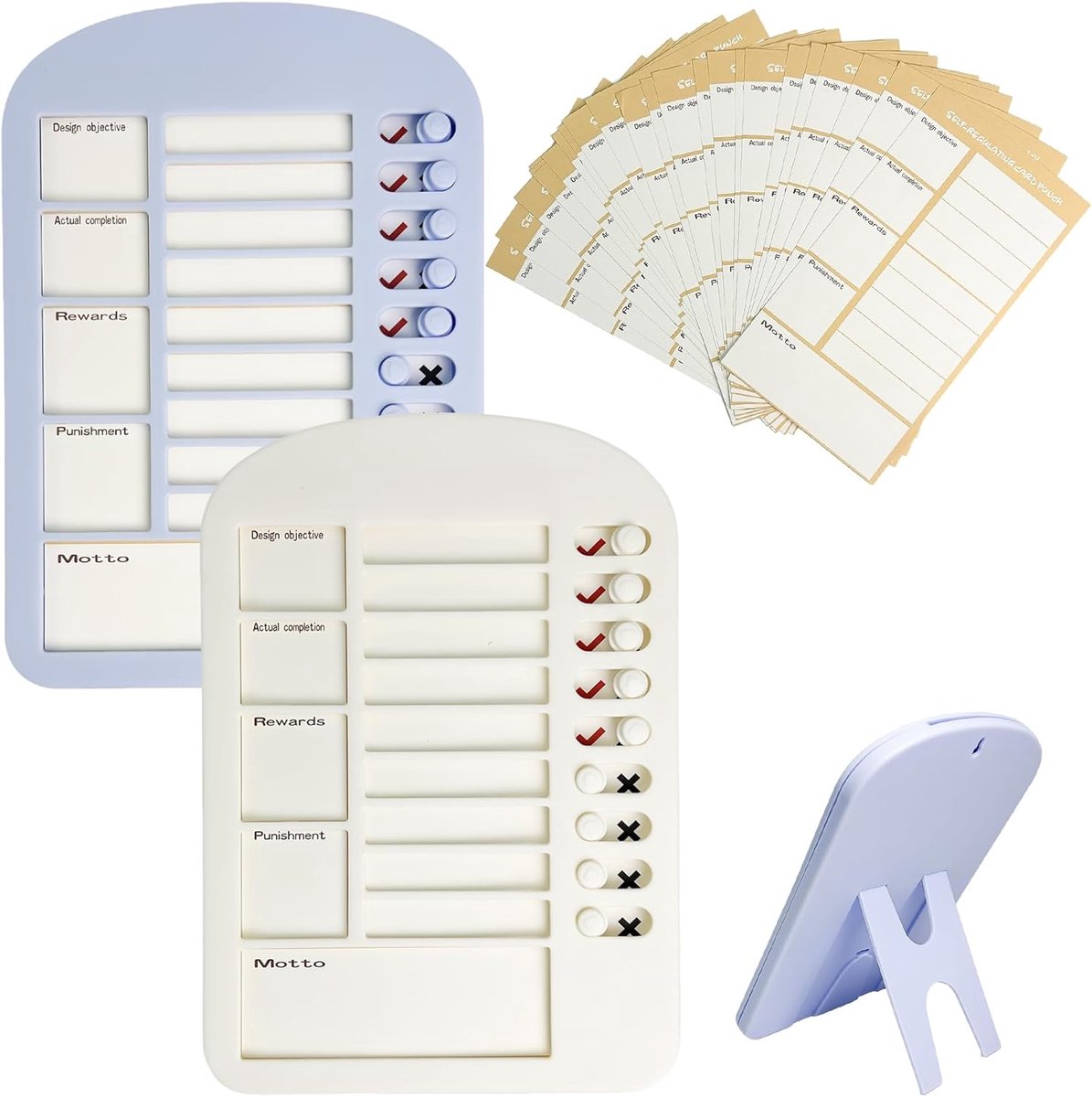 2pcs Checklist Board, Task List for Sticking, Memo Checklist Boards, To-Do List, Memo Board, Planning Boards, with 26 - ShopVlot