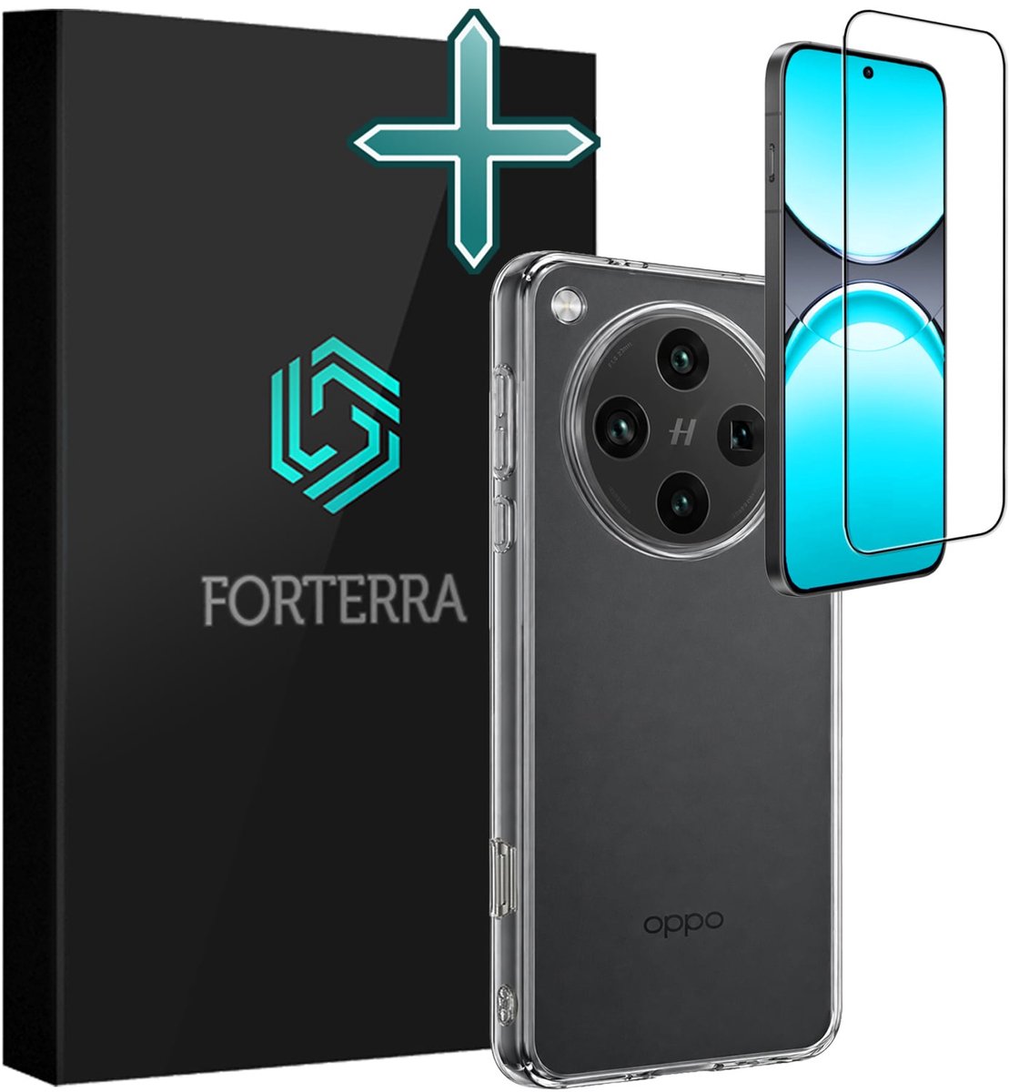 Hoesje Met Screenprotector - Geschikt voor OPPO Find X8 Pro - Sterk & Shockproof - Telefoon Hoes - Back Cover - Siliconen Case - Transparant