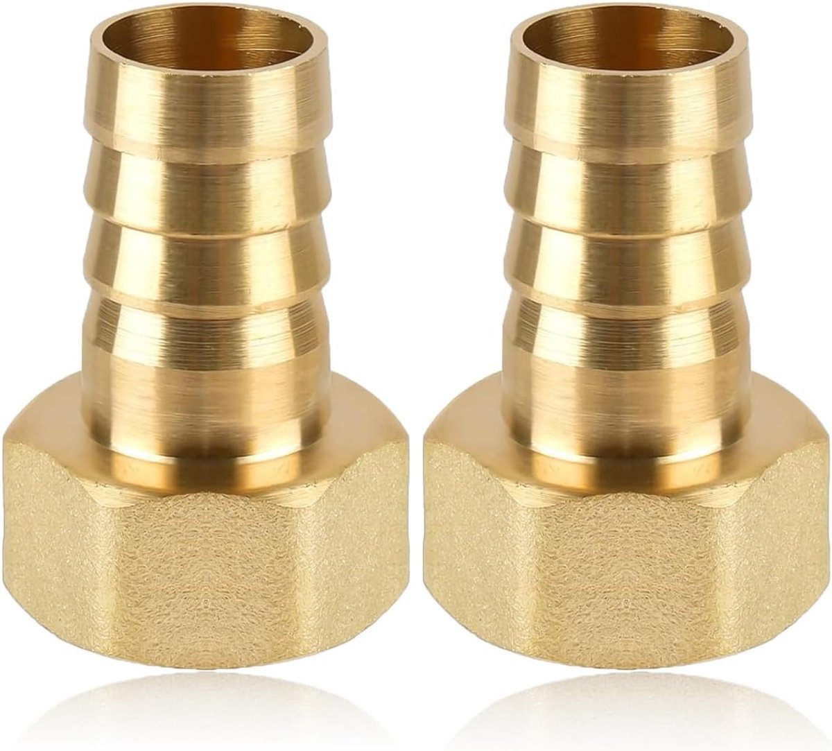 2 stuks messing slangtuit 19 mm weerhaak 3/4 inch binnendraad - ShopVlot