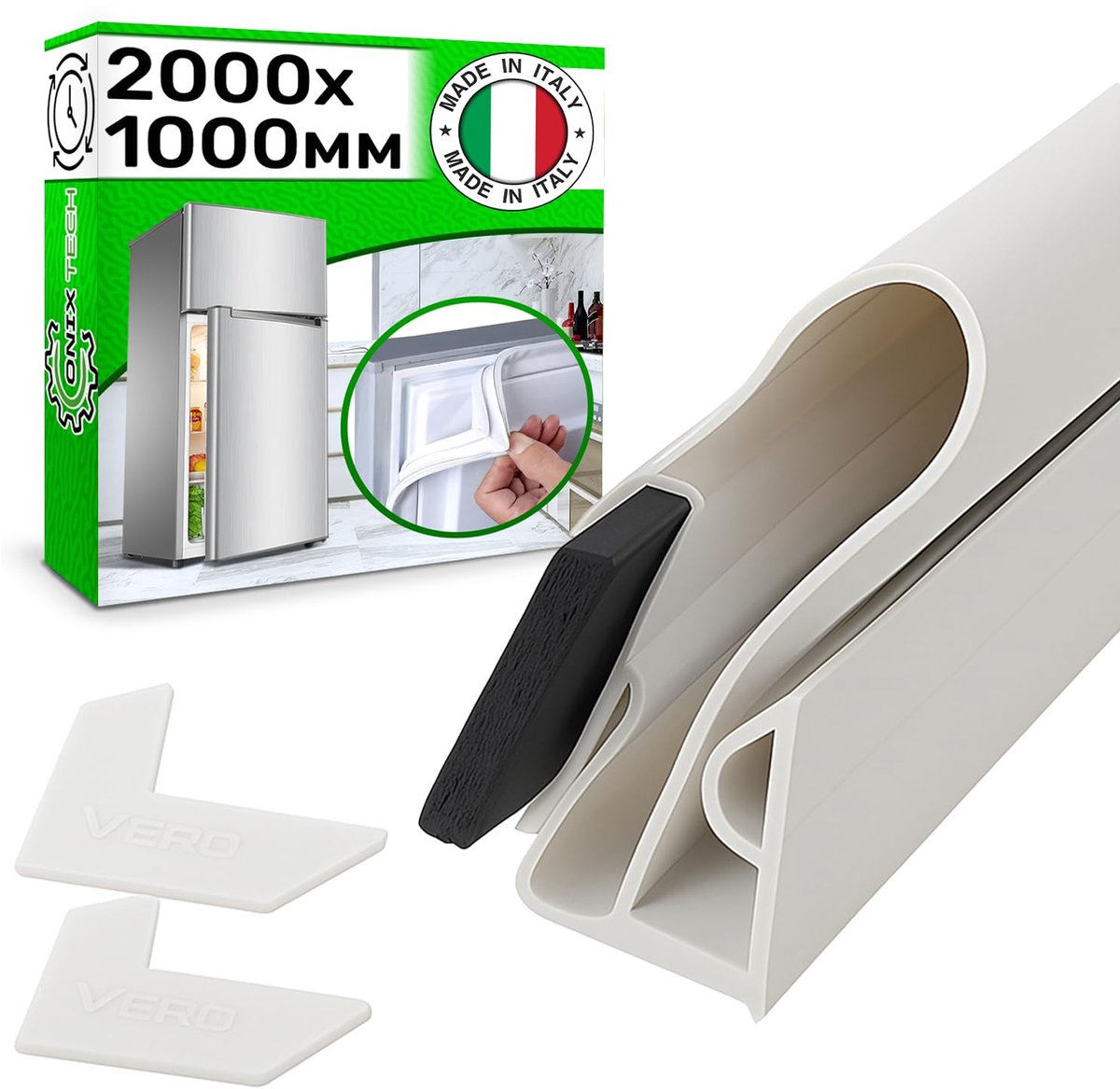 Universal Magnetic Refrigerator Seal Replacement Set 2000x1000mm for Refrigerator with Freezer - Warranty 5 Years - ShopVlot