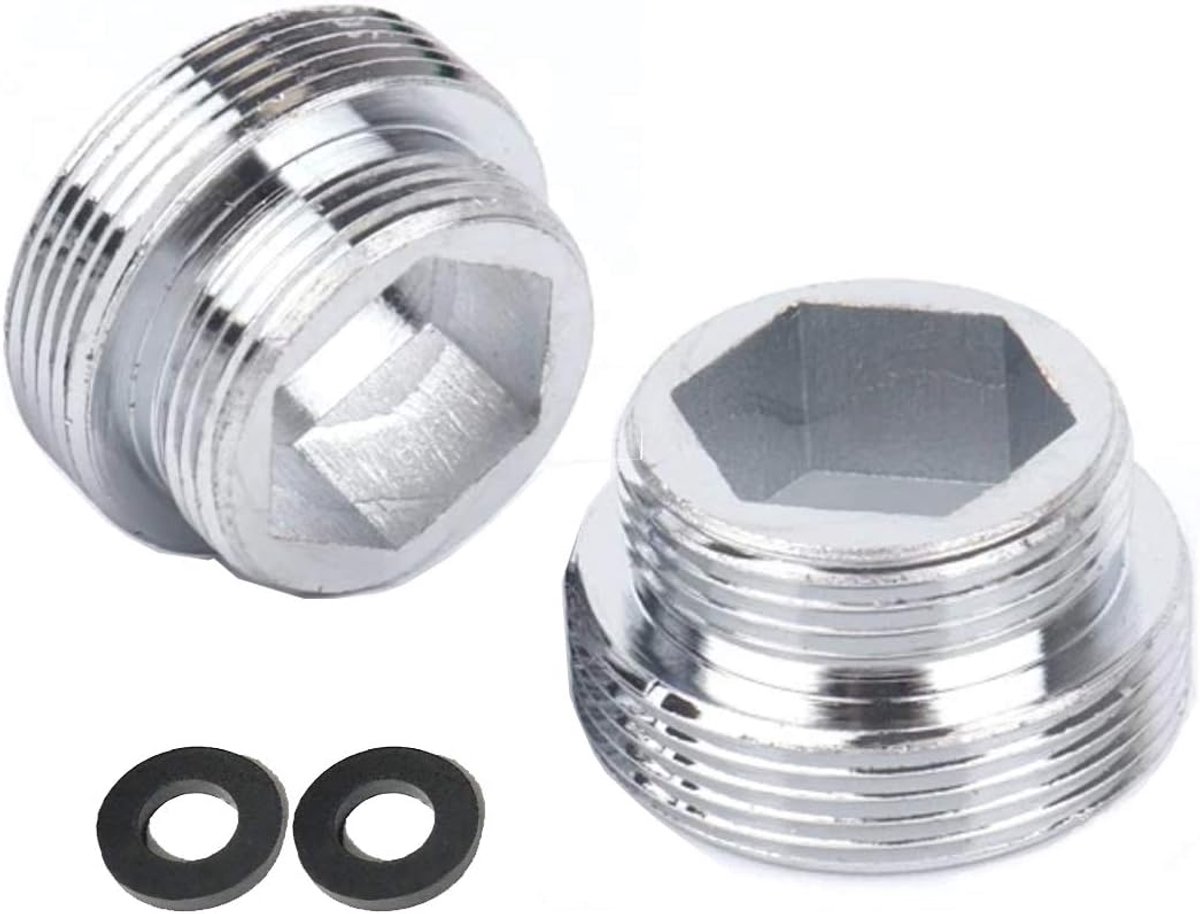 Set of 2 Solid Metal Faucet Adapters for Kitchen Faucet (M20 to M22) - ShopVlot