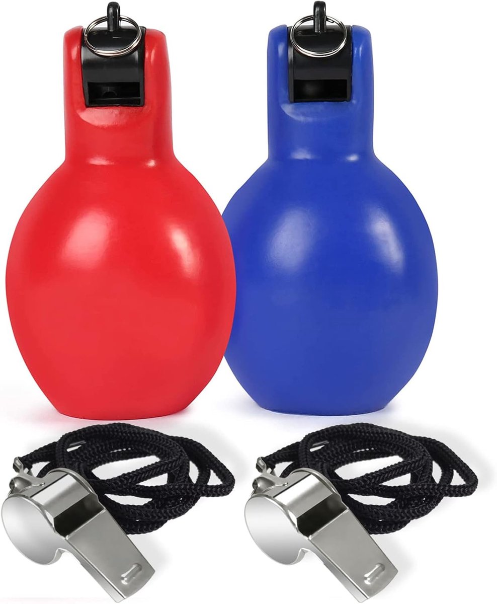 2pcs hand pipe with 2pcs stainless steel sports pipes, whistle for trainers, referees, sports teachers, dog trainer - ShopVlot
