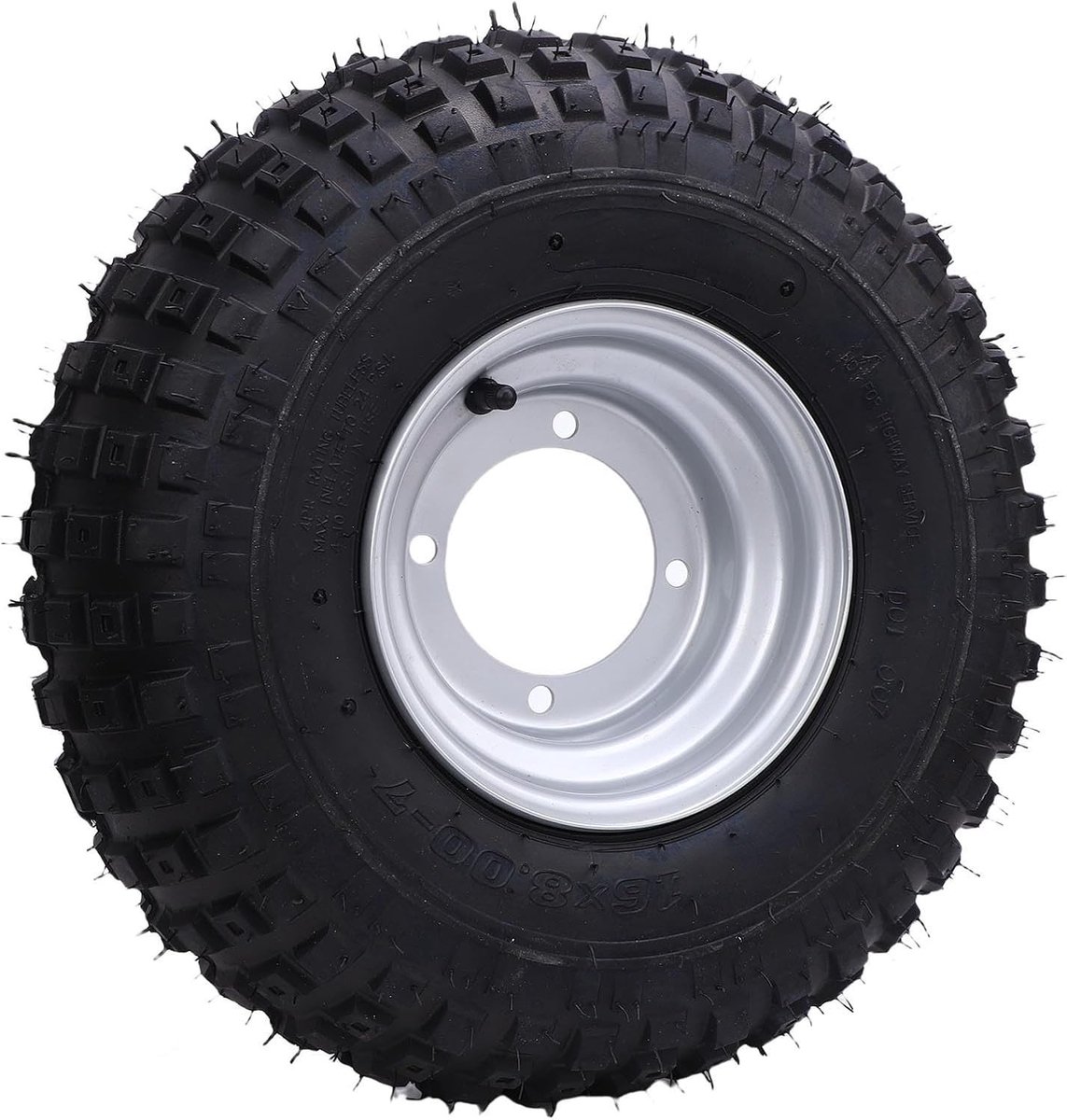16x8-7 ATV Go Kart Wiel, Levenslang Levensduur Tubeless 7 Inch Wiel met 4 Gaten voor Quad Offroad, Tuintractor en Karting