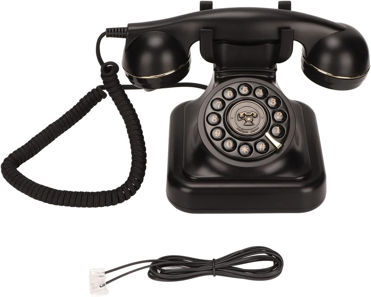 Vintage vaste telefoon - retro schijfknoppen - HD microfoon - perfect voor thuisdecoratie - ShopVlot