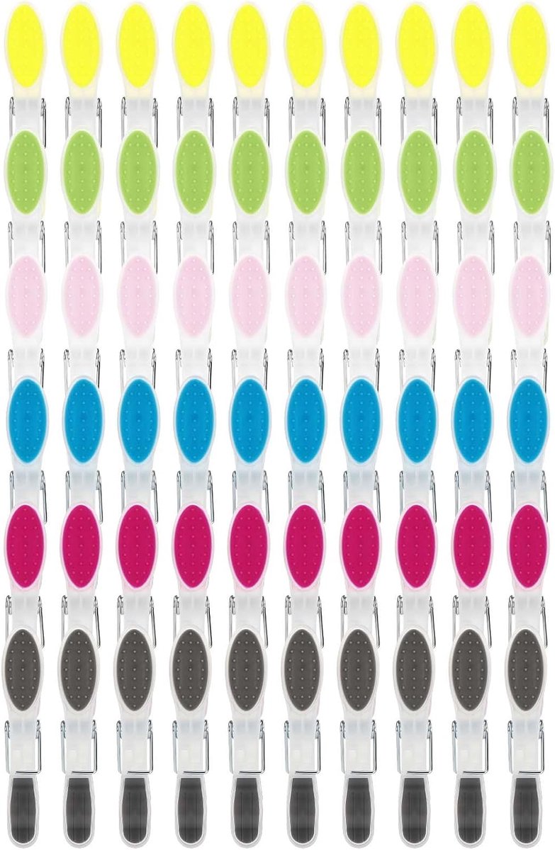 Kledingknijpers 60 Stuks - Kleurrijke Kunststof - Geen Sporen - Ideaal voor Waslijn en Droogrek - ShopVlot