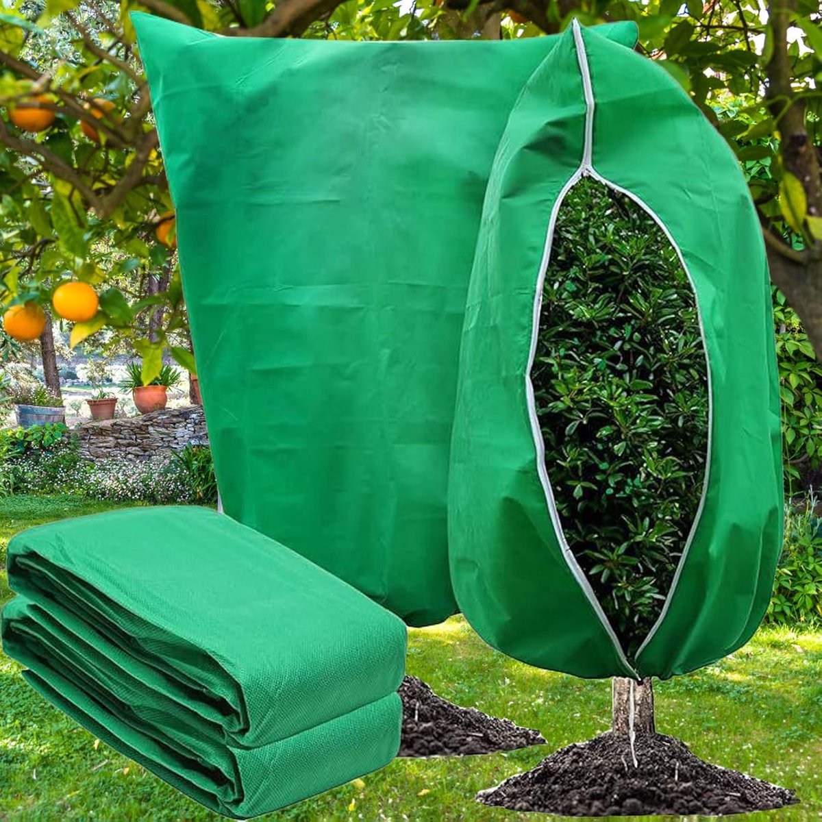 Winterbescherming voor planten - 2 stuks - niet-geweven materiaal - bescherming tegen kou en insecten - ShopVlot