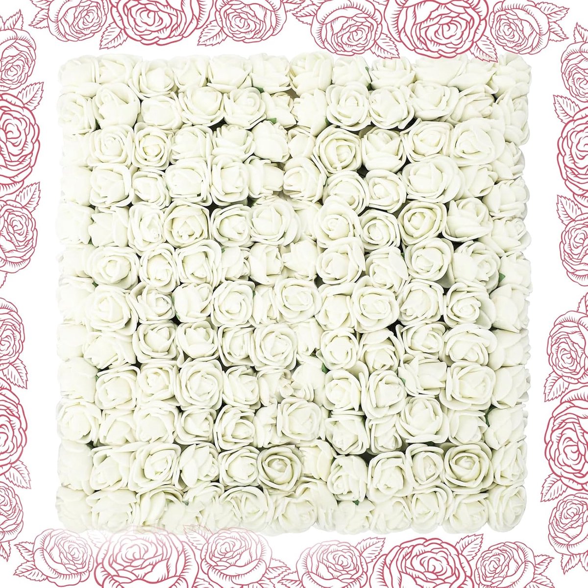 Kunstrozen 144pcs - Schuimrozen 2.5cm - Ideaal voor Decoratie - Perfect voor Bruiloften en Valentijnsdag - ShopVlot