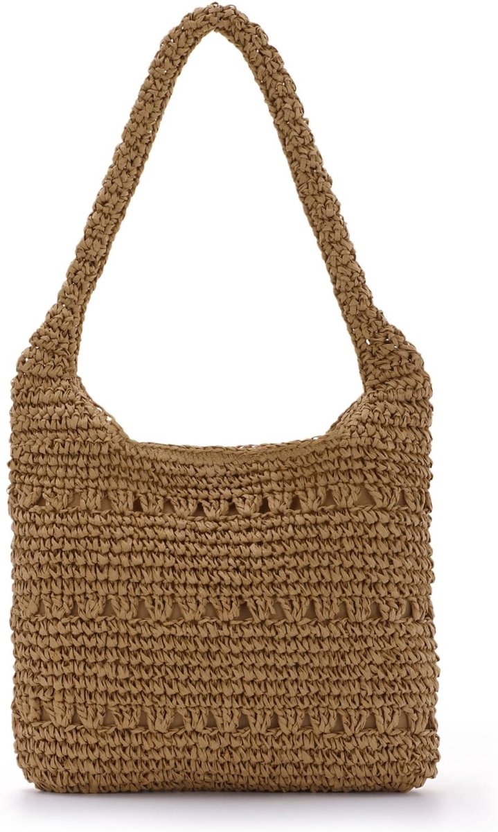 Zomer Stro Tas - Geweven Strand Schoudertas - Handig voor Vakantie - ShopVlot