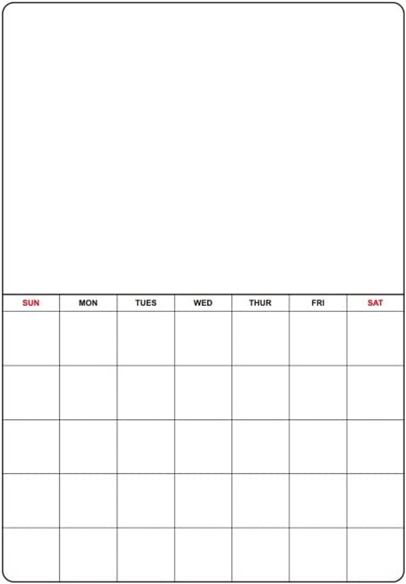 Magnetisch koelkast kalender - droog afneembaar - met stift - ideaal voor planning - ShopVlot