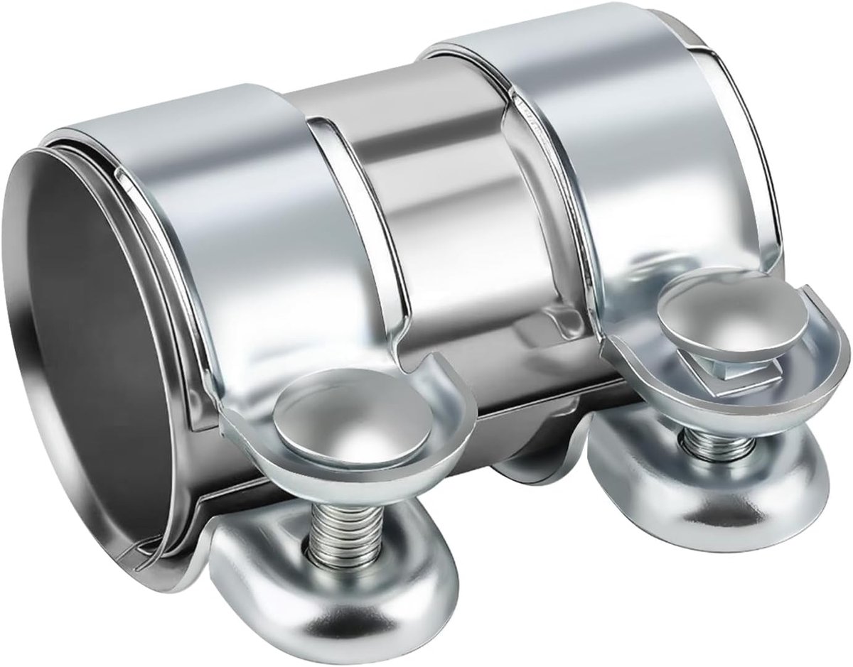 Uitlaatklem Ø 55 mm - RVS Dubbele Klem - Universeel - Hoge corrosieweerstand - ShopVlot