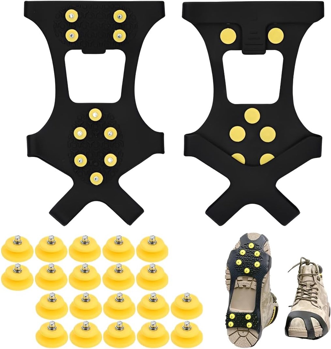 Antislip ijspikes - 1 stuk - voor dames en heren - stevige grip - ideaal voor winterwandelingen - ShopVlot