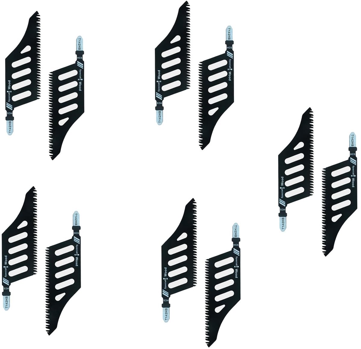 10-Piece Premium Jigsaw Blade Set 112 mm – Professional T-Shank Blade Saw Blades for Cork, Plywood, Fiberboard - ShopVlot