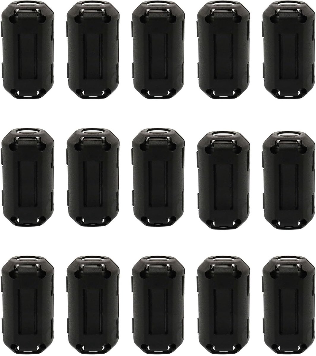 15 Pieces Clip-on Ferrite Ring Core RFI EMI Noise Canceller, Cable Clip for Phones, TVs, Speakers, Radio, Audio - ShopVlot