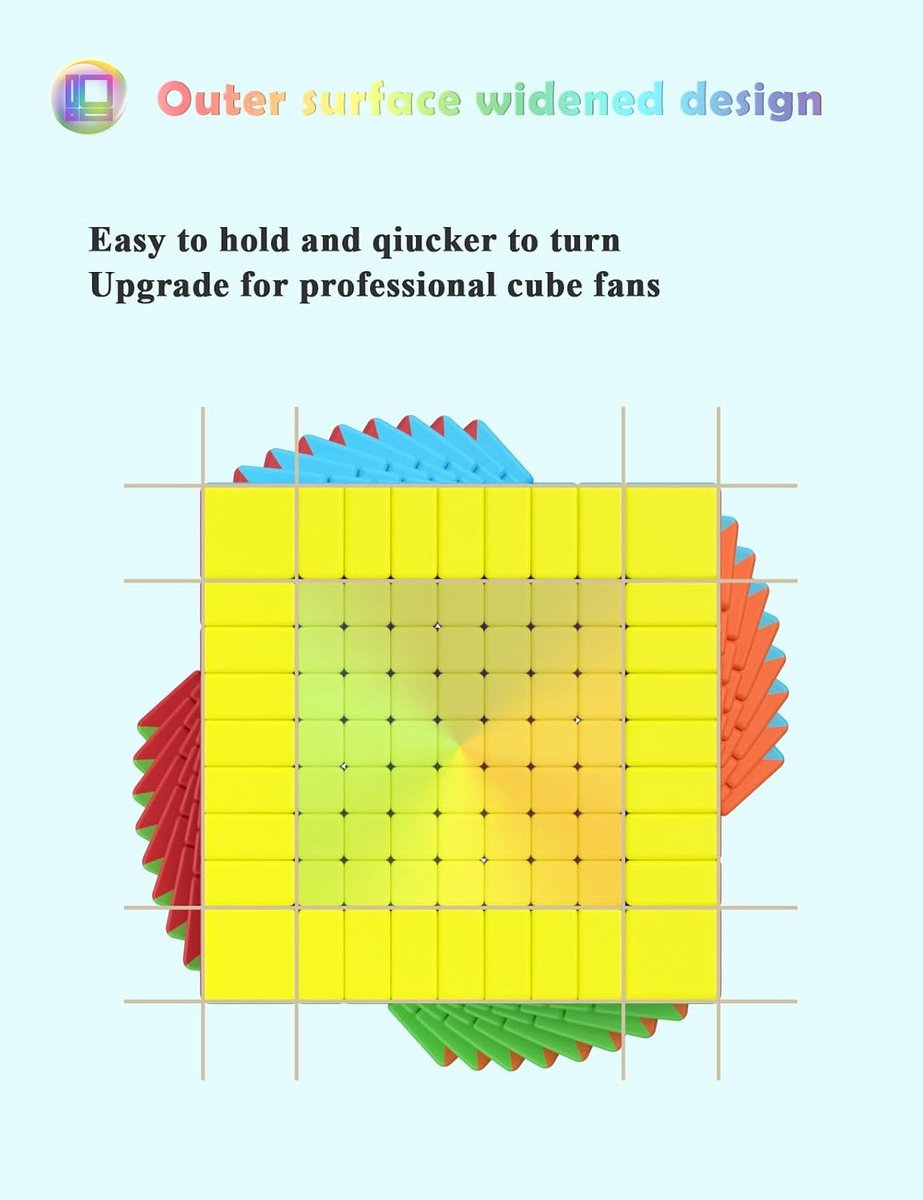 ROXENDA Speed Cube for Children and Adults, Fast and Smooth, Sturdy, Durable and Sticker-Free, Matt, Magic 3D Puzzle - ShopVlot