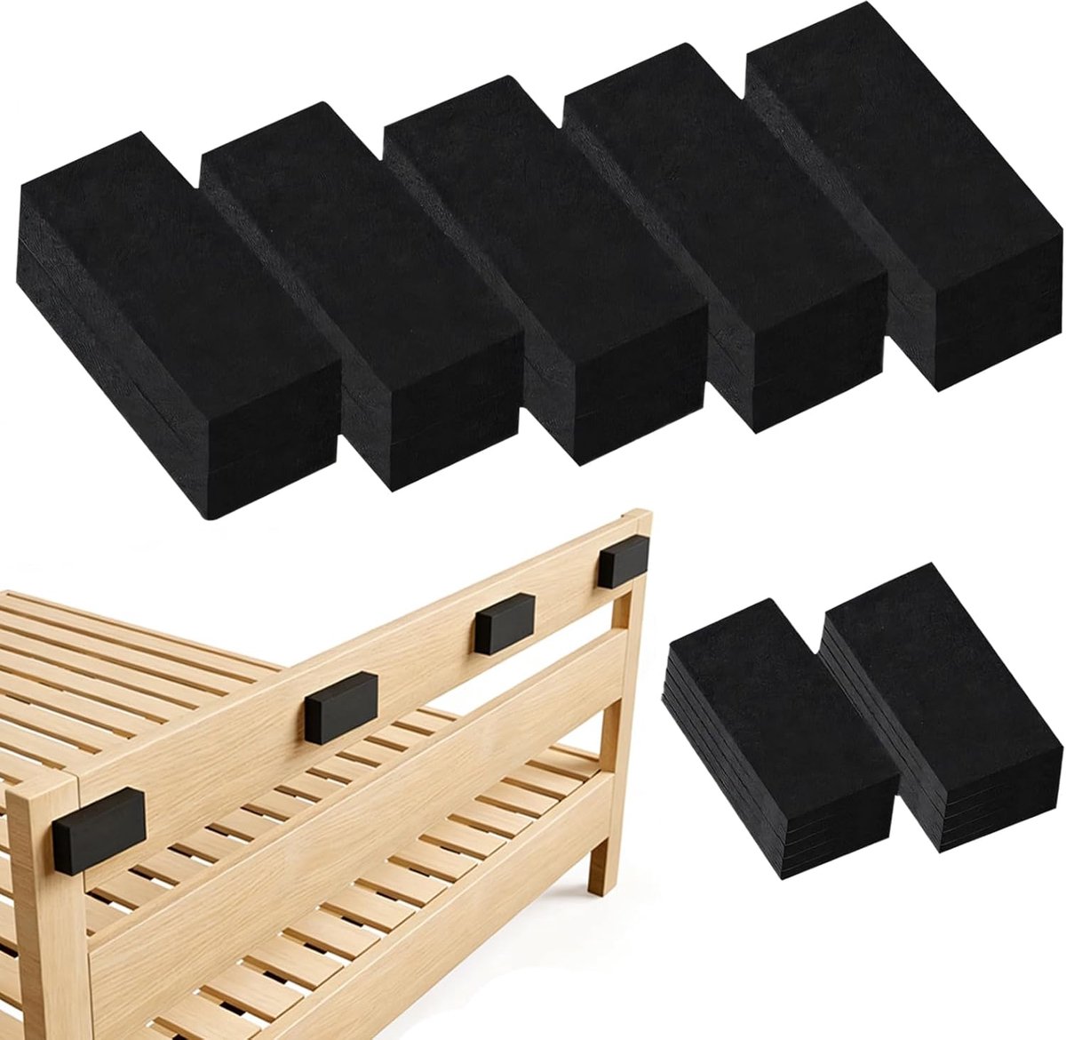 20 stuks zelfklevende wandbescherming bed deurgreep bescherming hoofdeinde stopper EVA-schuim afstandhouders muur - ShopVlot