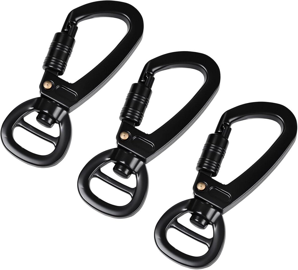 Hondenriem Haak 3 Stuks - Zwenkbare Karabijnhaak - 360° Rotatie - Voor Honden en Outdoor Activiteiten - ShopVlot