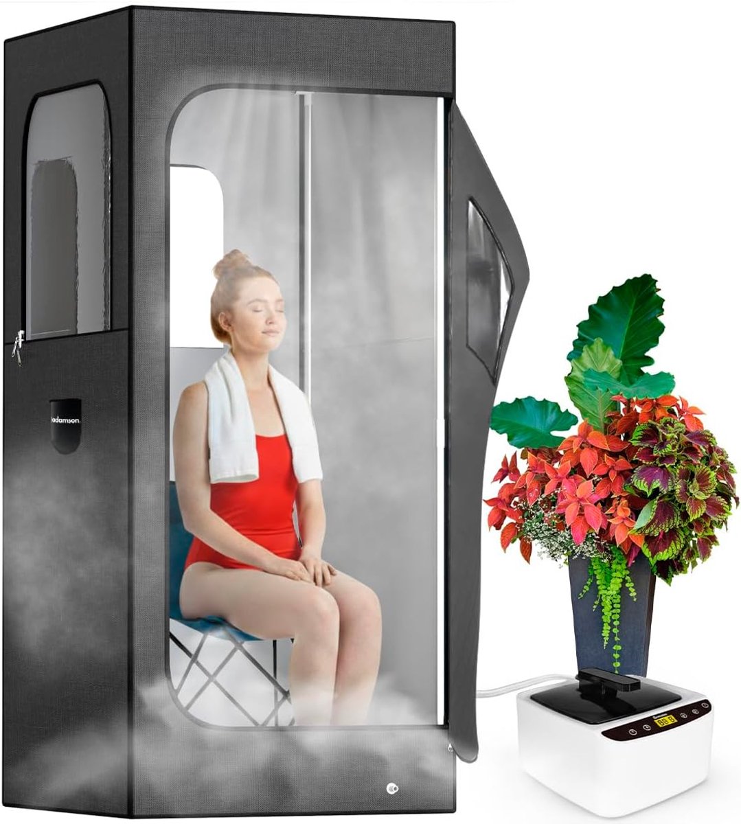 Sauna tent - Volledige maat - Nylon zwart - Voor ontspannen wellness - ShopVlot