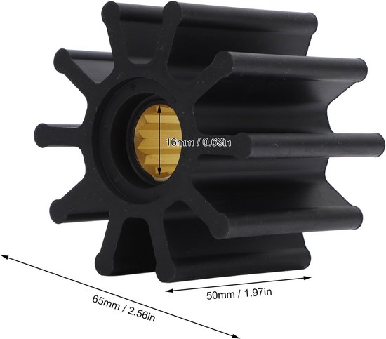 Waterpompwaaier 10 Bladen 12 Tanden - Rubber Metaal - Voor Bootmotor Rebuild - Efficiënte watercirculatie - ShopVlot — afbeelding 4