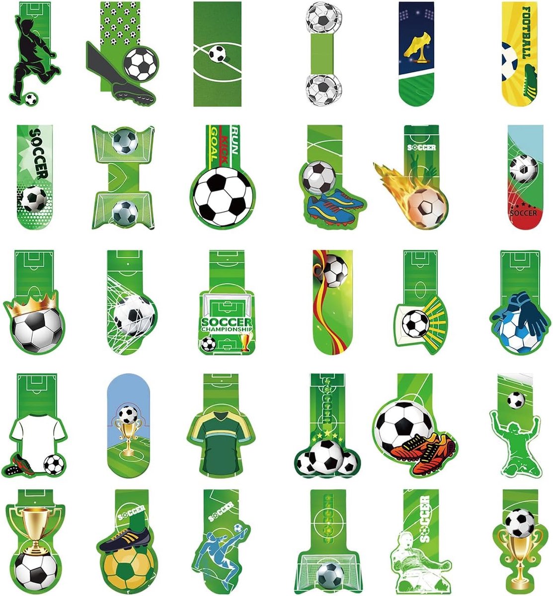 Voetbalboekjes 30 Stuks - Magnetische Boekenleggers - Creatieve Ontwerpen - Perfect voor Studenten - ShopVlot