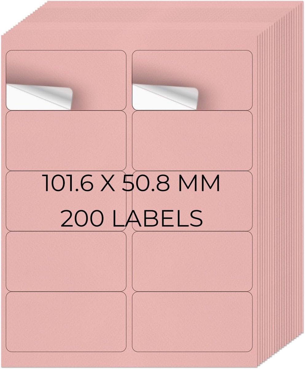 Afdrukbare adreslabels 50.8 X 101.6MM - zelfklevend vinyl - 200 stuks - eenvoudig te verwijderen - ShopVlot