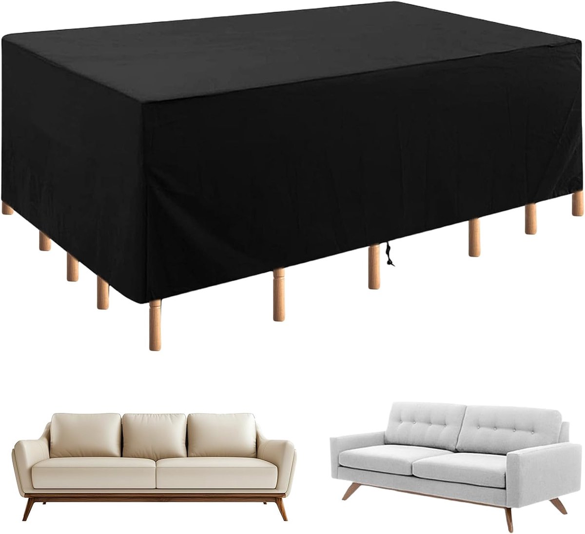 Tuinmeubelhoes 180 x 120 x 74 cm - 420D Oxford stof - waterdicht en weerbestendig - ShopVlot