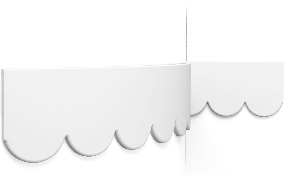 Wandlijst Orac Decor S425F SCALLOP Fries Flexibele lijst Multifunctionele lijst Decorative element Lijstwerk Plafondlijst Sierlijst Art déco stil wit 2 m