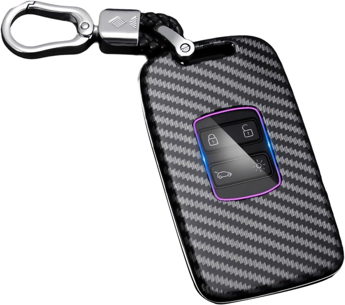 Autosleutel beschermhoes - ABS carbon fiber - met haak - optimale bescherming voor Koleos, Kadjar, Megane, Captur - ShopVlot