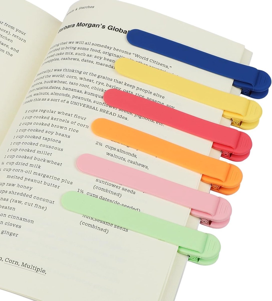 Kleurrijke Siliconen Boekenleggers voor Boekenliefhebbers - Set van 6 Automatische Boekenleggers voor Gemakkelijk Lezen en Organiseren