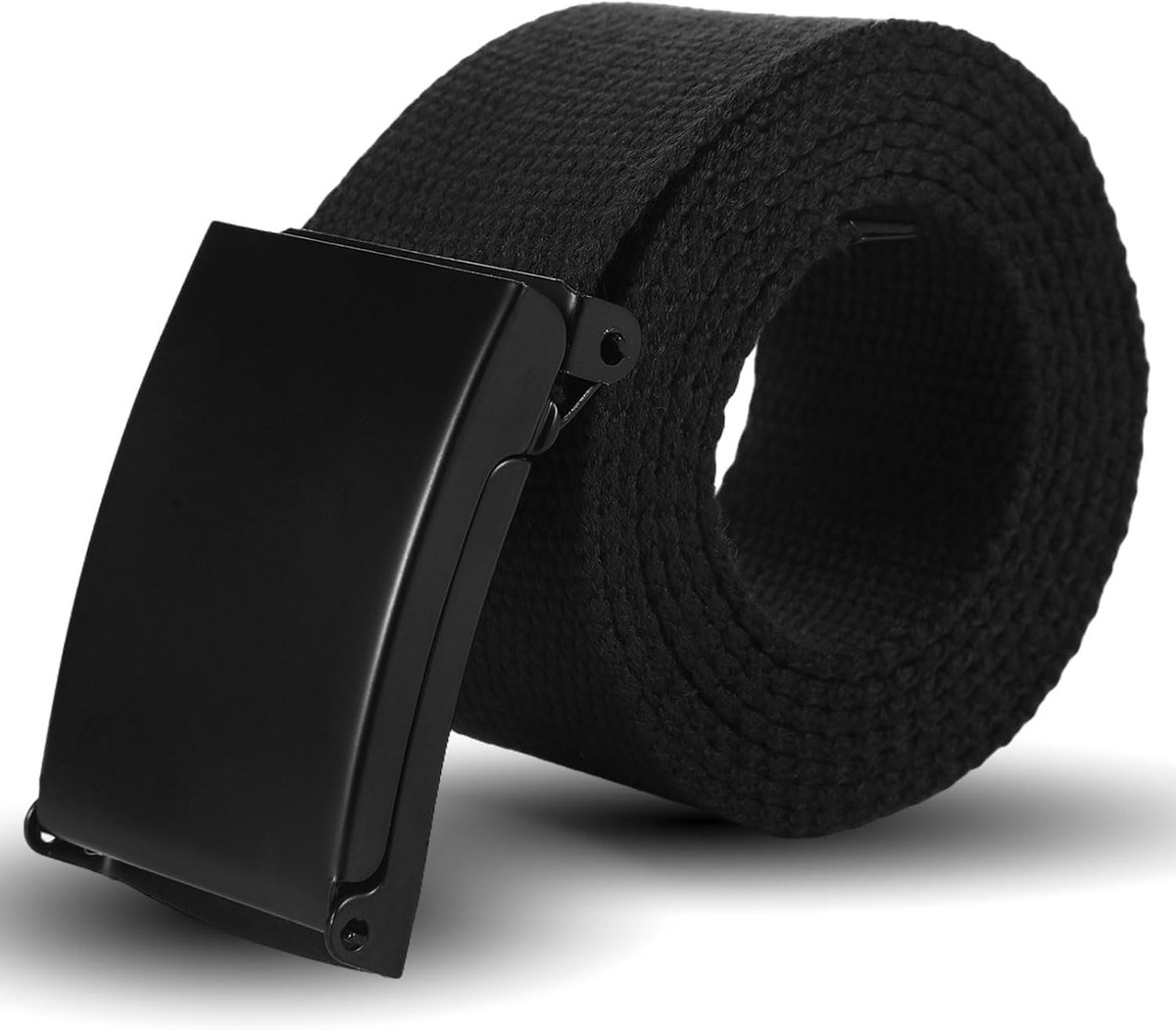 Men's Belt 130 cm Without Holes Fully Adjustable Canvas Fabric Belt for Men Outdoor Business Work Belt Fits Anywhere - ShopVlot