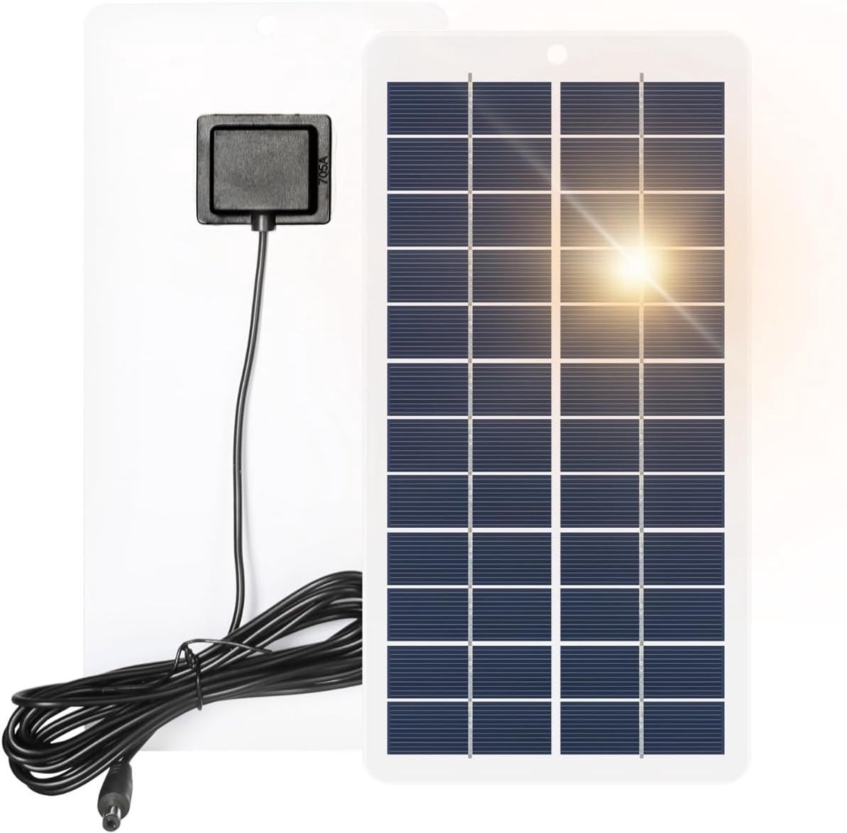 DEWIN Mini Solar Panel, 5 W, Portable Polycrystalline Solar Panel, 12 V Solar Cells, Battery Charger, DC 5.5 V - ShopVlot