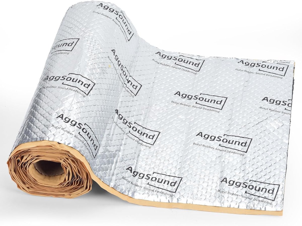 1,8 mm, 1 rol, 40 x 500 cm, aluminiumbutyl anti-dron, isolatiemat, zelfklevende isolatie voor auto's, geluidsisolatie - ShopVlot