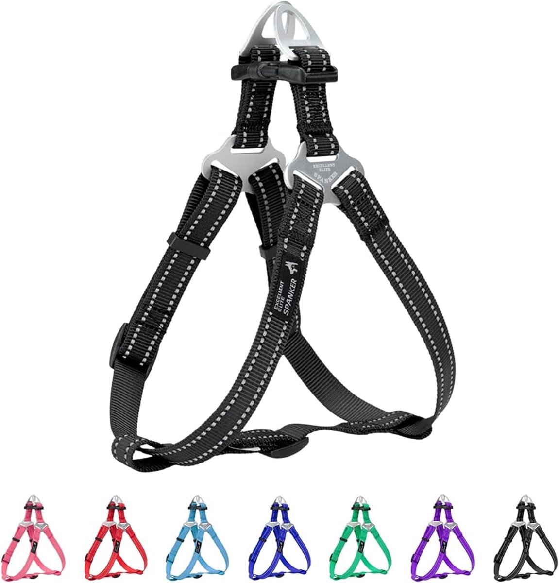 EXCELLENT ELITE SPANKER Step In Dog Harness Adjustable No Pull Puppy Harness for Small Medium Large Dogs Training - ShopVlot