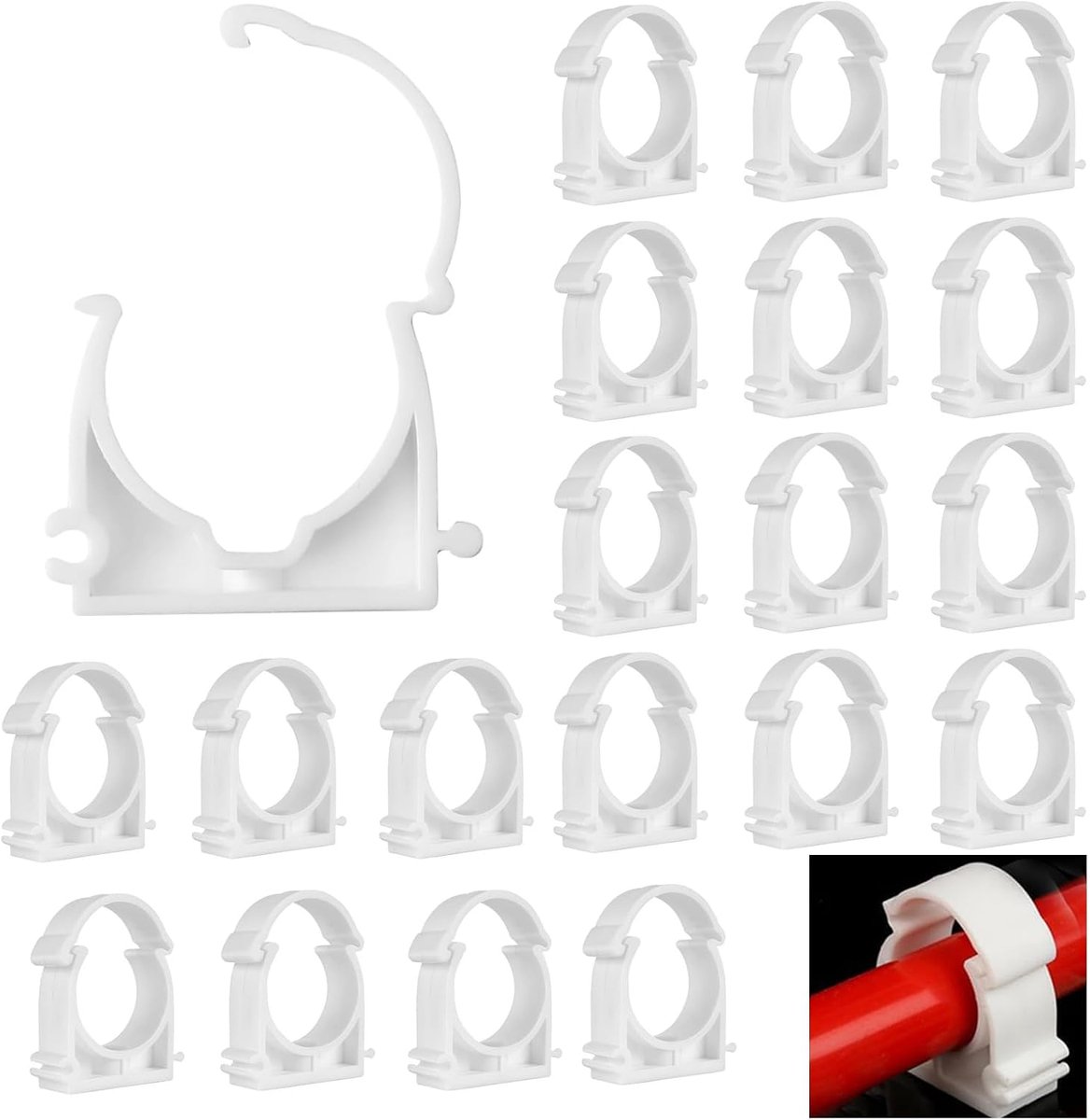 Plastic Fixing Clips, 20 Pieces Inner Diameter 32 mm Hose Clamps, Tube Clamps, Pool Hose Clamps, 1 mm Diameter Hose - ShopVlot
