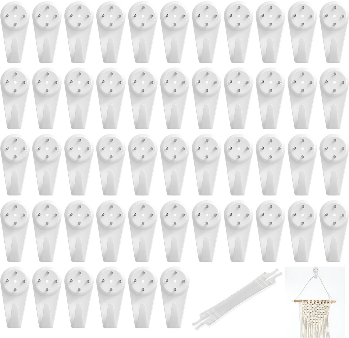 Solidchoice - Set van 50 Wandhaken voor Foto's en Decoraties zonder Boren